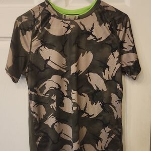 Athletic Works Men's Camouflage Tee - Green and Black